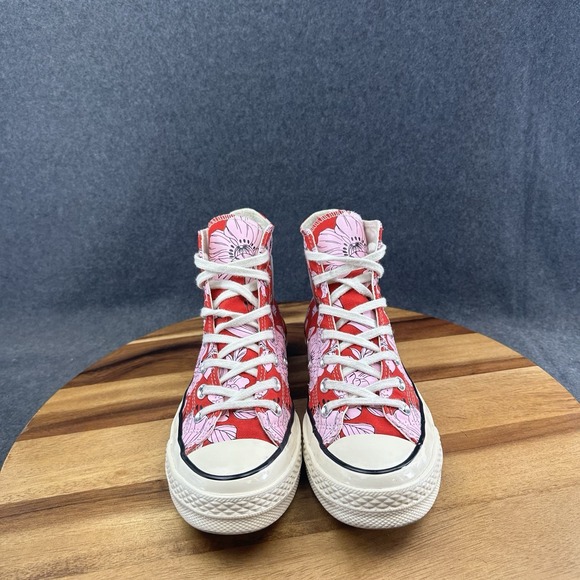 CONVERSE Chuck Taylor 70 Vintage Floral Hi Top Sneaker 568373C University Red 7 - Picture 3 of 10